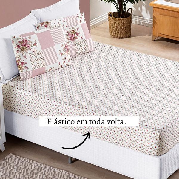 Jogo de Lençol Cama Solteiro 2 peças com Elástico Bouti - Bia Enxovais Imagem de Jogo de Lençol Cama Solteiro 2 peças com Elástico Bouti