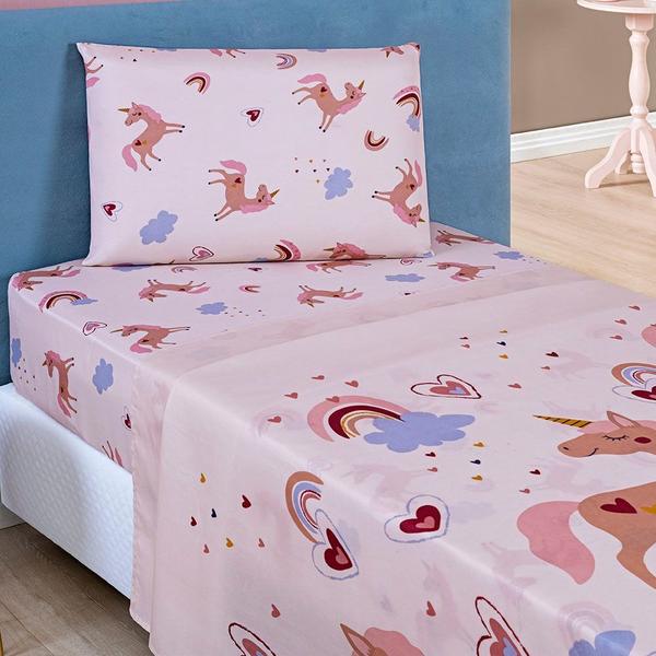 Jogo de Lençol Cama Solteiro 3 peças Infantil Bouti Kids - Bia Enxovais Imagem de Jogo de Lençol Cama Solteiro 3 peças Infantil Bouti Kids