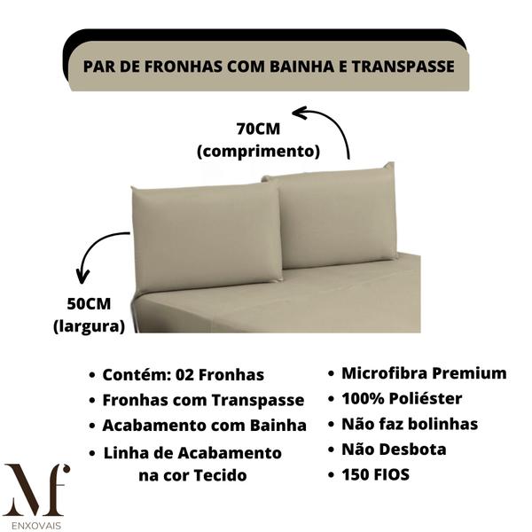 Imagem de Jogo de Lençol CASAL com Elástico Microfibra Premium 03 Peças Jogo de Cama Box 30CM Altura