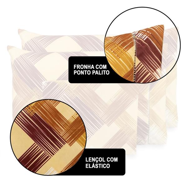 Jogo De Lençol Casal Queen 4 Pçs C/ Elástico Micropercal Ponta Palito Várias Estampas - ANNY SHOP BORDADOS Imagem de Jogo De Lençol Casal Queen 4 Pçs C/ Elástico Micropercal Ponta Palito Várias Estampas