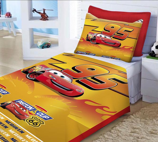 Jogo De Lençol + Fronha Quarto Infantil Carros Amarelo - IMPAKTO VISUAL Imagem de Jogo De Lençol + Fronha Quarto Infantil Carros Amarelo