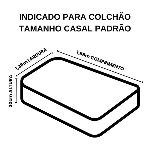 Imagem de Jogo De Lençol Palha Cama Casal Padrão 3 Peçs Algodão Percal 150 Fios