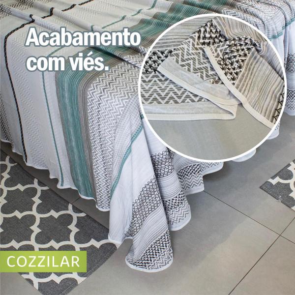 Imagem de Jogo de Lençol Queen 4 Peças Estampado COZZILAR - Malha 100% Algodão, Toque Delicado e Elegância para Seu Quarto