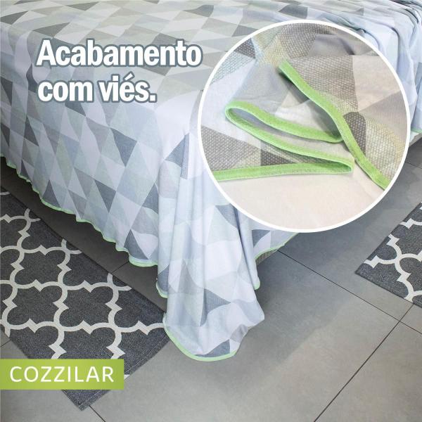 Imagem de Jogo de Lençol Queen 4 Peças Estampado COZZILAR - Malha 100% Algodão, Toque Delicado e Elegância para Seu Quarto