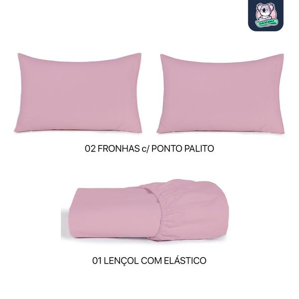 Jogo de Lençol Queen Percal Flex 3 Peças 400 Fios Super Macio & Respirável - Loja do Koala Imagem de Jogo de Lençol Queen Percal Flex 3 Peças 400 Fios Super Macio & Respirável