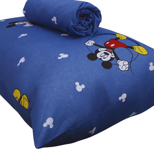 Imagem de Jogo De Lençol Solteiro c/ Elástico 2 Pc  Mickey Disney Azul