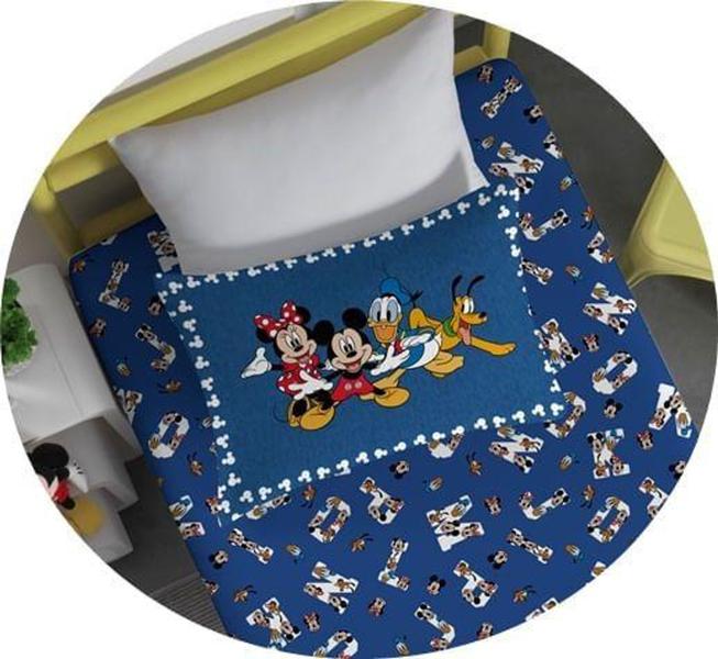 Imagem de Jogo de Lençol Solteiro Malha Doce Vida Joy Disney 2 Peças - Mickey Divertido - Portallar