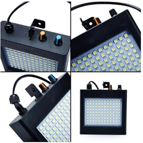 Imagem de Jogo De Luz Strobo 108 Leds Rgb 25W Para Botecos E Bares