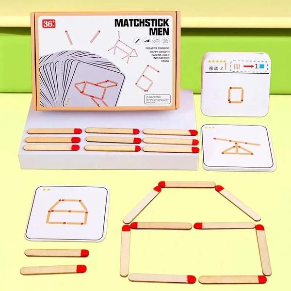 Imagem de Jogo de Madeira Montessori - Vara de Lógica Geométrica para Crianças