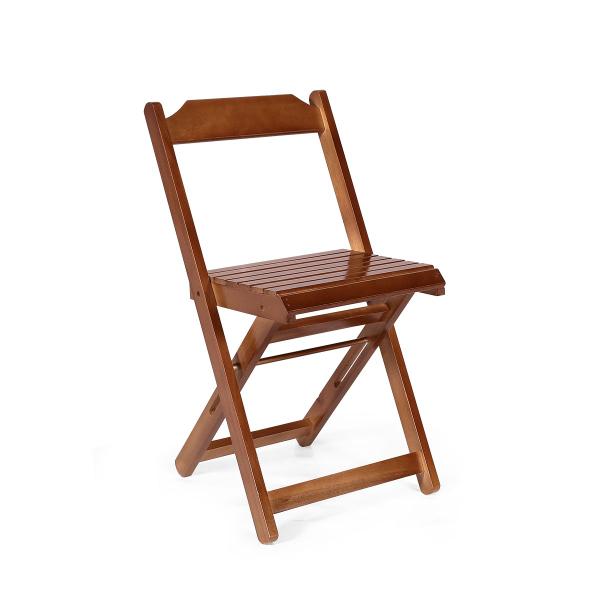 Imagem de Jogo De Mesa 1,20 x 70 Com 4 Cadeiras Dobráveis De Madeira Cor Imbuia - Móveis Britz