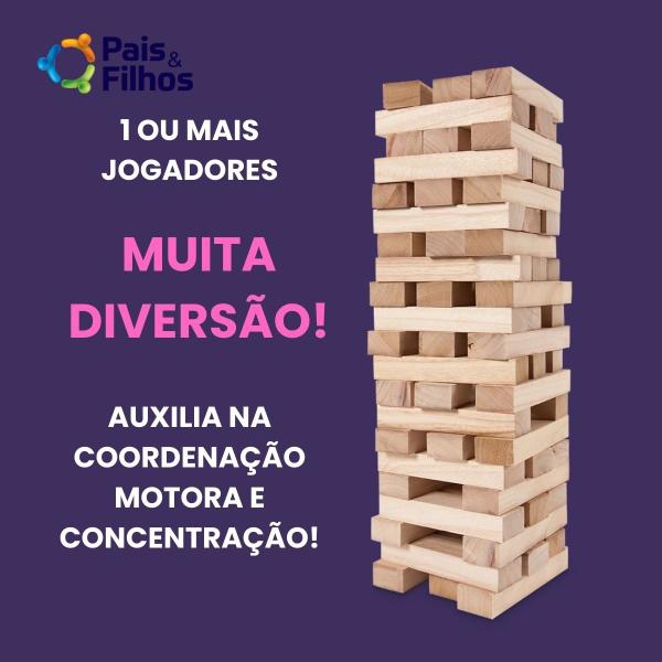 Jogo De Mesa - Caiu Perdeu - Estilo Jenga - Pais E Filhos Imagem de Jogo De Mesa - Caiu Perdeu - Estilo Jenga - Pais E Filhos