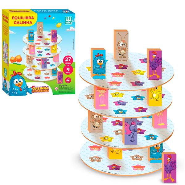 Jogo De Mesa Galinha Pintadinha Torre De Equilibrio Educativo Nig Brinquedos Imagem de Jogo De Mesa Galinha Pintadinha Torre De Equilibrio Educativo Nig Brinquedos