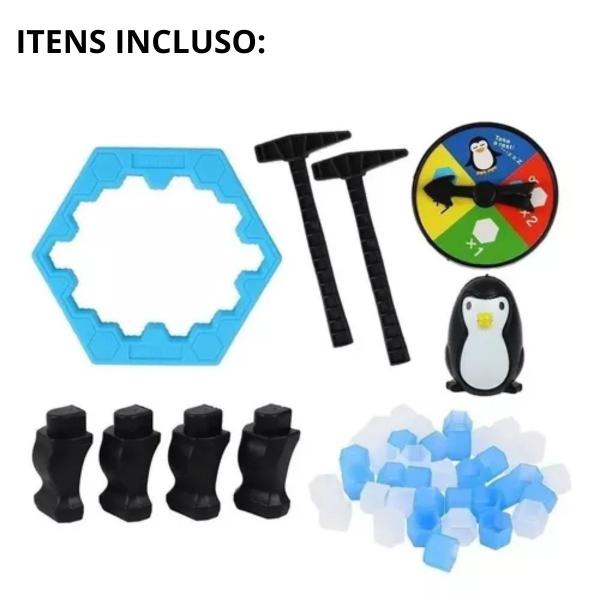 Imagem de Jogo De Mesa Quebra Gelo Pinguim Brinquedo Game Interativo Original Tabuleiro Com Roleta