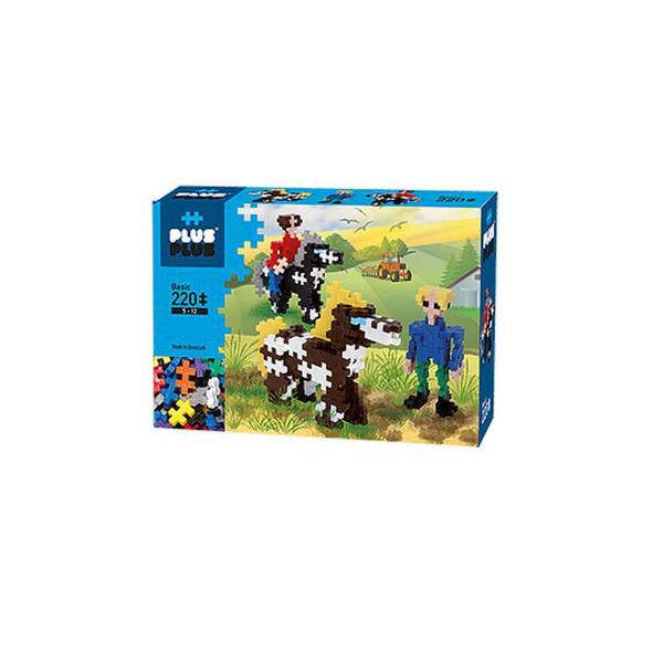 Imagem de Jogo De Montar Mini 220 Peças Horses And Riders - Plusplus