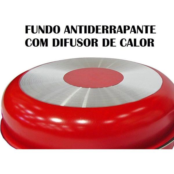 Imagem de Jogo de panelas 06 Peças Vermelho Antiaderente