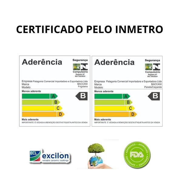 Imagem de Jogo De Panelas 5 Peça- Revestimento Cerâmico Preta- BACCANI