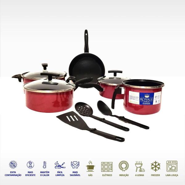 Imagem de Jogo De Panelas 8 Peças Cerâmica Indução Cooktop