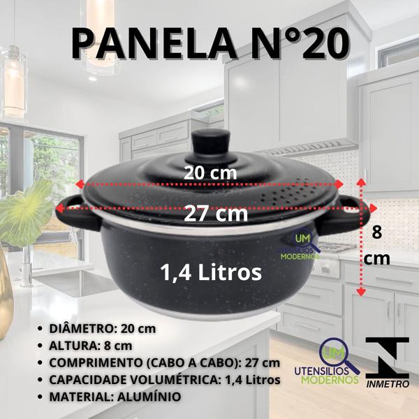 Imagem de Jogo de Panelas Aluminio Preto 5 pçs + Fervedor nº12 1 litros + Mini Processador 170 ml + Panela de Pressão 4,5 Litros + Kit Espatulas