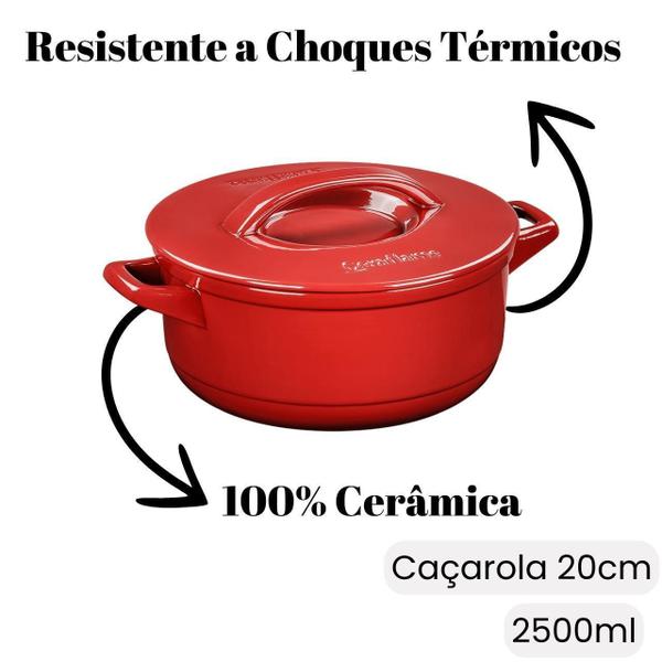 Jogo De Panelas Cerâmica 4 Pçs Pomodoro Duo + Ceraflame Imagem de Jogo De Panelas Cerâmica 4 Pçs Pomodoro Duo + Ceraflame