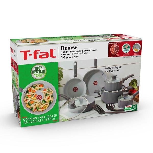 Imagem de Jogo De Panelas Cinza Recycled Ceramic Tefal 10 Peças