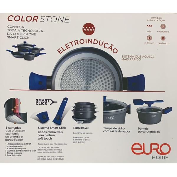 Imagem de Jogo De Panelas Colorstone 4 Peças Smart Click Euro Home