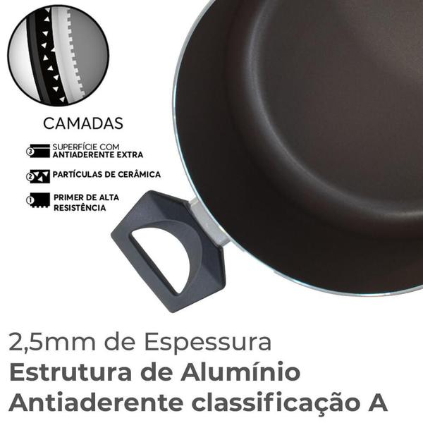 Imagem de Jogo de Panelas Com Panela de Pressão 4,5L Ceramic Life Preserve Vapt Cinza 8 peças - Brinox