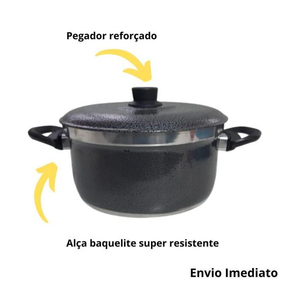 Jogo De Panelas Com Tampa Aluminio Alça Reforçada - Panela Alumínio Imagem de Jogo De Panelas Com Tampa Aluminio Alça Reforçada