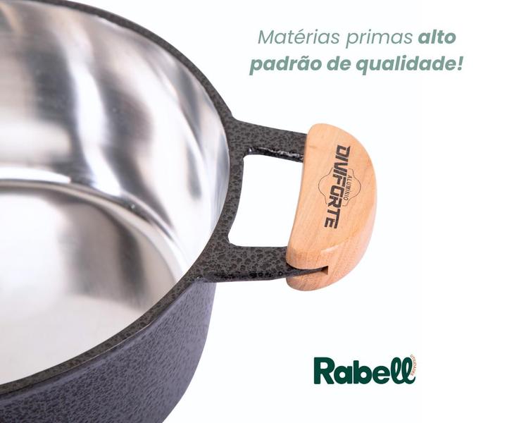 Imagem de Jogo de panelas de aluminio fundido batido preto 28 e 30 cm