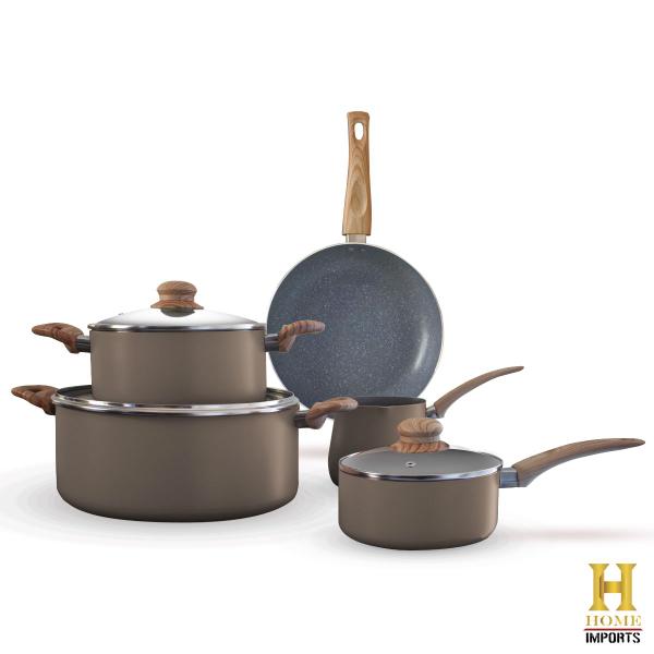 Jogo De Panelas De Cerâmica Kit 5 Peças Antiaderente Completo Linha Premium - HOME GOODS Jogo De Panelas De Cerâmica Kit 5 Peças Antiaderente Completo Linha Premium - HOME GOODS