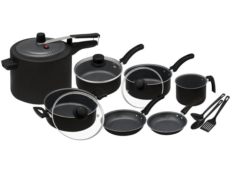 Jogo de Panelas Eirilar Antiaderente de Alumínio Grafite 10 Peças Today