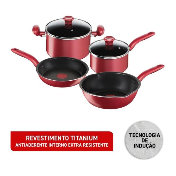 Imagem de Jogo de Panelas Tefal So Chef 4 Peças Com Fundo de Indução