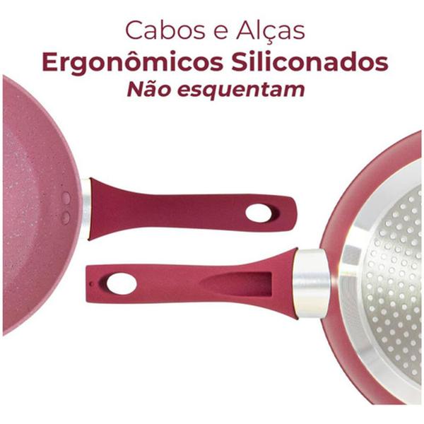 Jogo de panelas viena Pink 5 peças cerâmica de alta qualidade - casambiente Imagem de Jogo de panelas viena Pink 5 peças cerâmica de alta qualidade