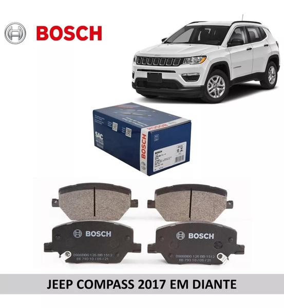 Imagem de Jogo de pastilha dianteira Original Bosch Jeep Compass 2017 em diante.