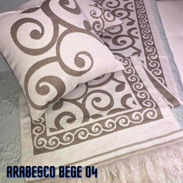 Jogo de Peseira p/ Cama ou Sofá Algodão + 2 Almofada Estampadas Linhão Decoração Sofisticada Luxo - Angel Distribuidora Imagem de Jogo de Peseira p/ Cama ou Sofá Algodão + 2 Almofada Estampadas Linhão Decoração Sofisticada Luxo
