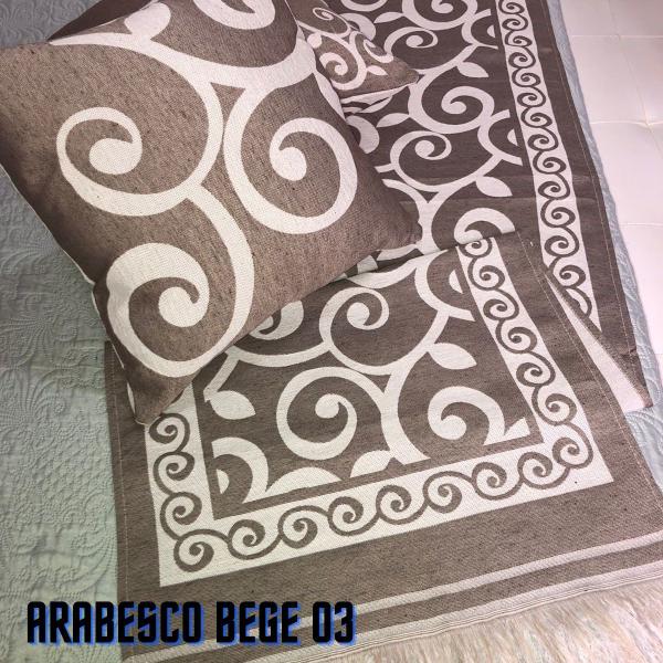 Jogo de Peseira p/ Cama ou Sofá Algodão + 2 Almofada Estampadas Linhão Decoração Sofisticada Luxo - Angel Distribuidora Imagem de Jogo de Peseira p/ Cama ou Sofá Algodão + 2 Almofada Estampadas Linhão Decoração Sofisticada Luxo
