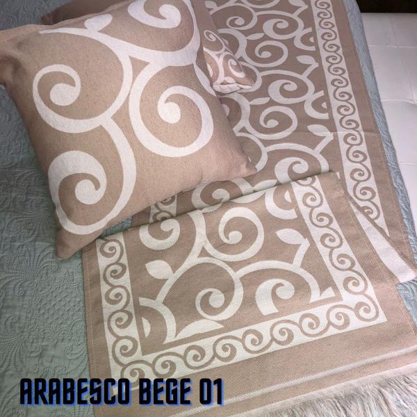 Jogo de Peseira p/ Cama ou Sofá Algodão + 2 Almofada Estampadas Linhão Decoração Sofisticada Luxo - Angel Distribuidora Imagem de Jogo de Peseira p/ Cama ou Sofá Algodão + 2 Almofada Estampadas Linhão Decoração Sofisticada Luxo
