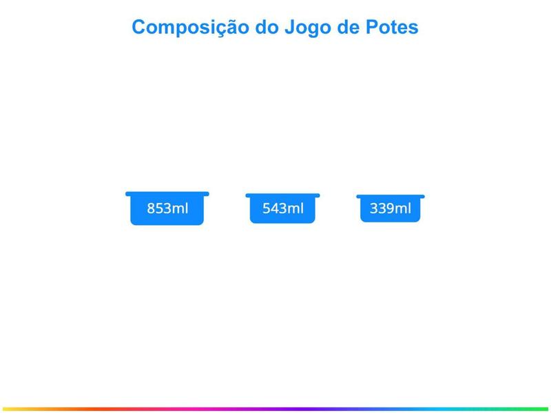 Jogo de Potes de Vidro Casambiente com Tampa - Retangular Amo Cozinhar JGTI042 3 Peças Imagem de Jogo de Potes de Vidro Casambiente com Tampa - Retangular Amo Cozinhar JGTI042 3 Peças