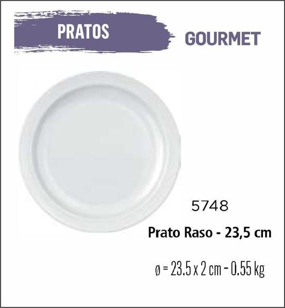 Imagem de Jogo De Prato Gourmet 12 Pratos Rasos - 24Cm Branco