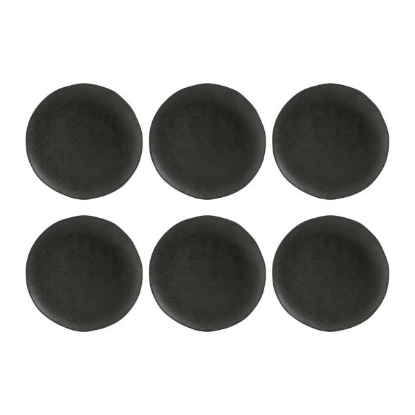 Imagem de Jogo de Prato Raso Stoneware Carbon Porto Brasil Kit 6 Peças