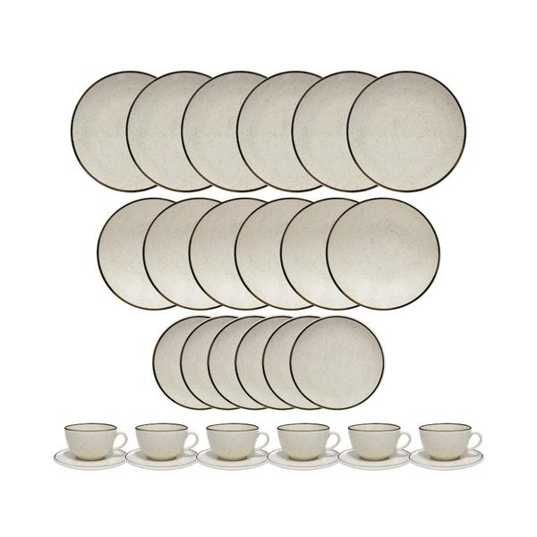Jogo De Pratos Aparelho De Jantar Porcelana 30 Peças Oxford Unni Brisa Kit Completo Jogo De Pratos Aparelho De Jantar Porcelana 30 Peças Oxford Unni Brisa Kit Completo