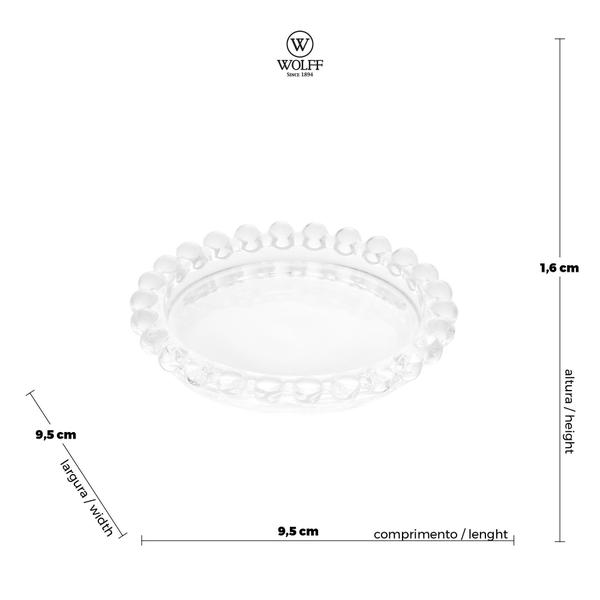 Jogo De Pratos De Mesa Wolff Pearl Cristal 10cm 4 Peças Imagem de Jogo De Pratos De Mesa Wolff Pearl Cristal 10cm 4 Peças
