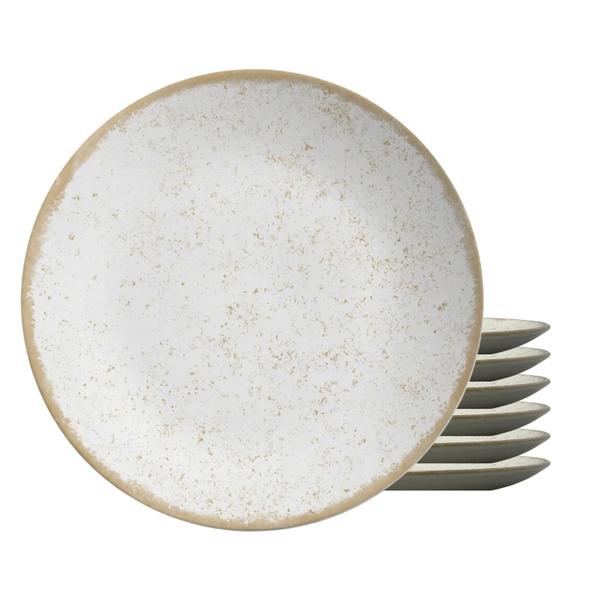 Jogo De Pratos Fundo Cerâmica Kit 6 Peças 25cm Coup Vanilla Alleanza Rustico Imagem de Jogo De Pratos Fundo Cerâmica Kit 6 Peças 25cm Coup Vanilla Alleanza Rustico