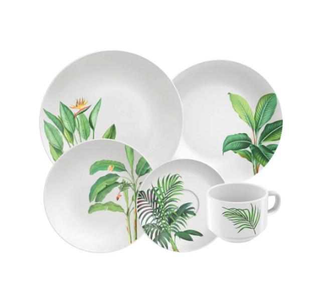 Imagem de Jogo de Pratos Porcelana Decorada Graziela 20 peças 96011/587 - Tramontina