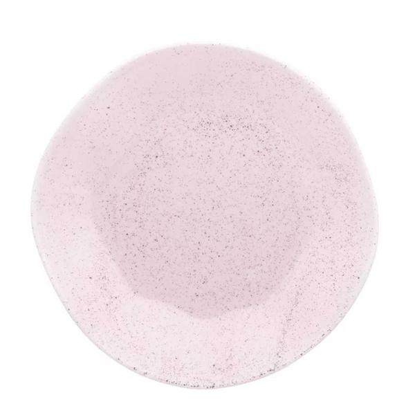 Imagem de Jogo De Pratos Raso Ryo Pink Sand 27,5cm Kit 4 Peças Porcelana Decorado Oxford Rosa