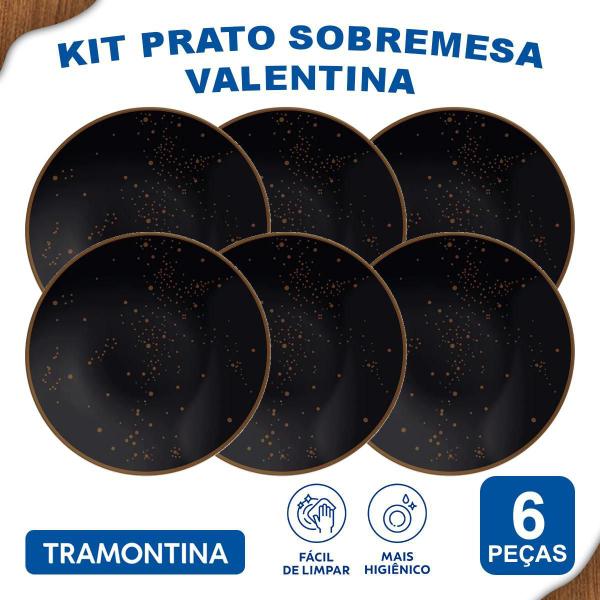 Imagem de Jogo De Pratos Sobremesa 21 Cm Tramontina Valentina 6 Peças