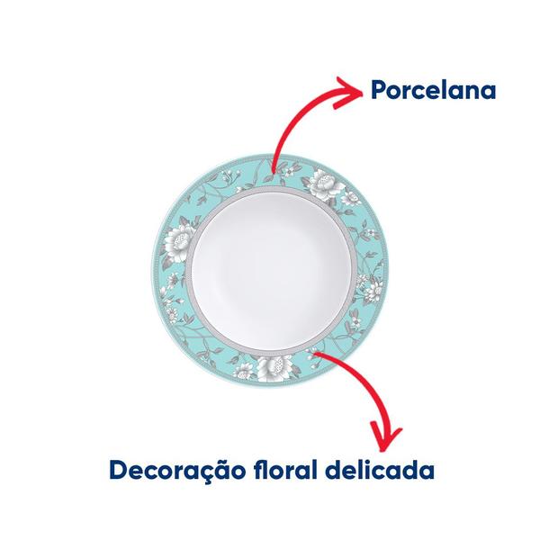 Imagem de Jogo De Pratos Sobremesa 21cm Porcelana 8 Peças Helen Tramontina