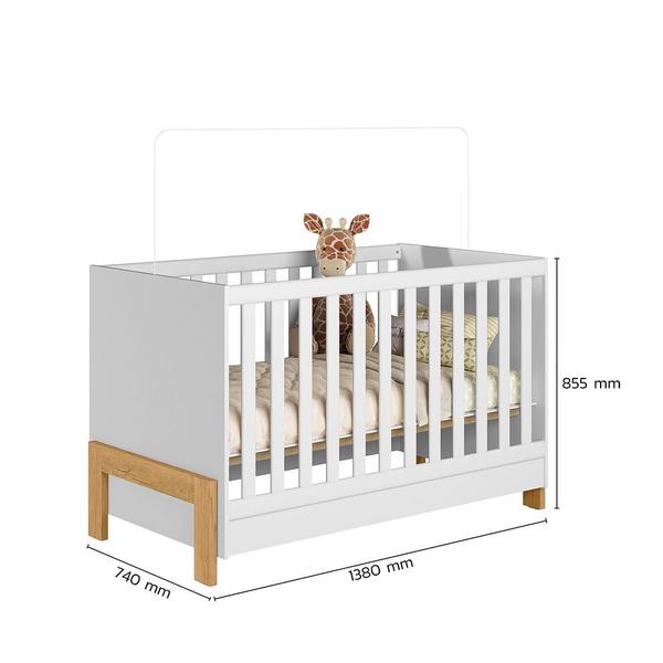 Imagem de Jogo De Quarto Completo Infantil Bebê Guarda Roupa 3 Portas Cômoda 3 Gavetas Berço Mini Cama Fantasia 4375 / 4300 / 4410