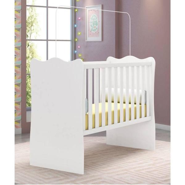 Imagem de Jogo de Quarto Infantil Doce Sonho - Berço Meu Soninho, Cômoda, Armário / Branco - FdECOR