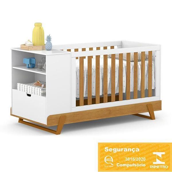 Imagem de Jogo de Quarto Infantil Gold Guarda Roupa 4 Portas e Berço Multifuncional BKids - Matic Móveis