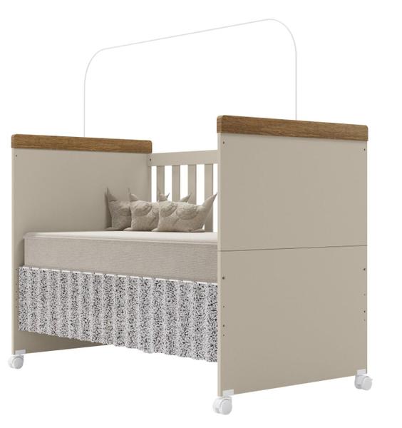 Imagem de Jogo De Quarto Infantil Livia Com Berço Mini Cama Cômoda e Roupeiro Canaã